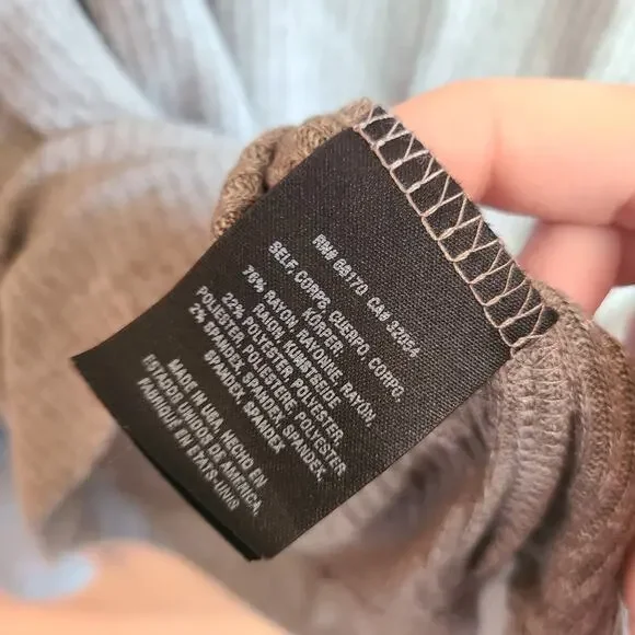 Anthropologie Maeve Cowl Blouse Moss Green NWT Soft Ribbed Cozy Flowy Top Shirt - Picture 4 of 4